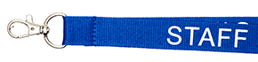 Flöt 20mm. Blá með STAFF