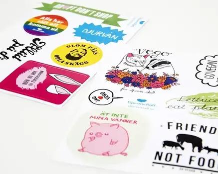 Þróað forrit fyrir vínyllímmiða