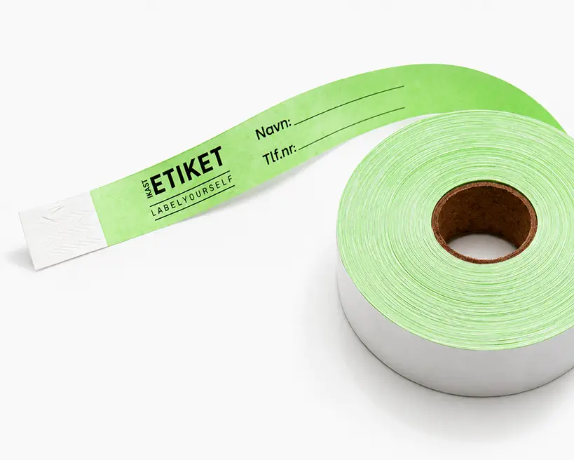 Pappírsarmbönd á rúllu fyrir skammtara