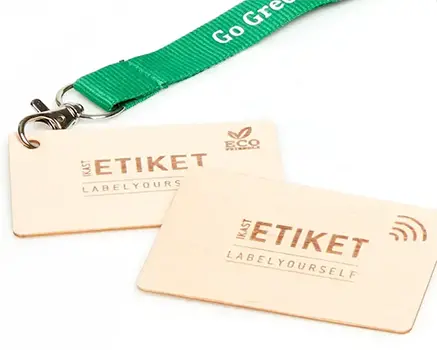 RFID aðgangskort úr viði