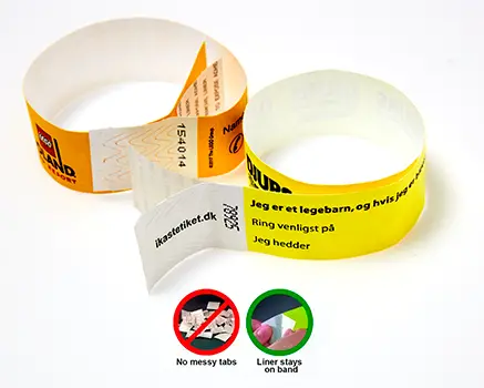 Einnota armbönd (tabless)