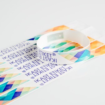 Armband úr pappírslíki (tyvek) með RFID-flögu