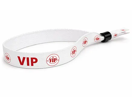 VIP hátíðararmbönd með rauðum texta