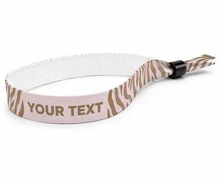 Zebrarröndótt hátíðararmband í bleikum tónum